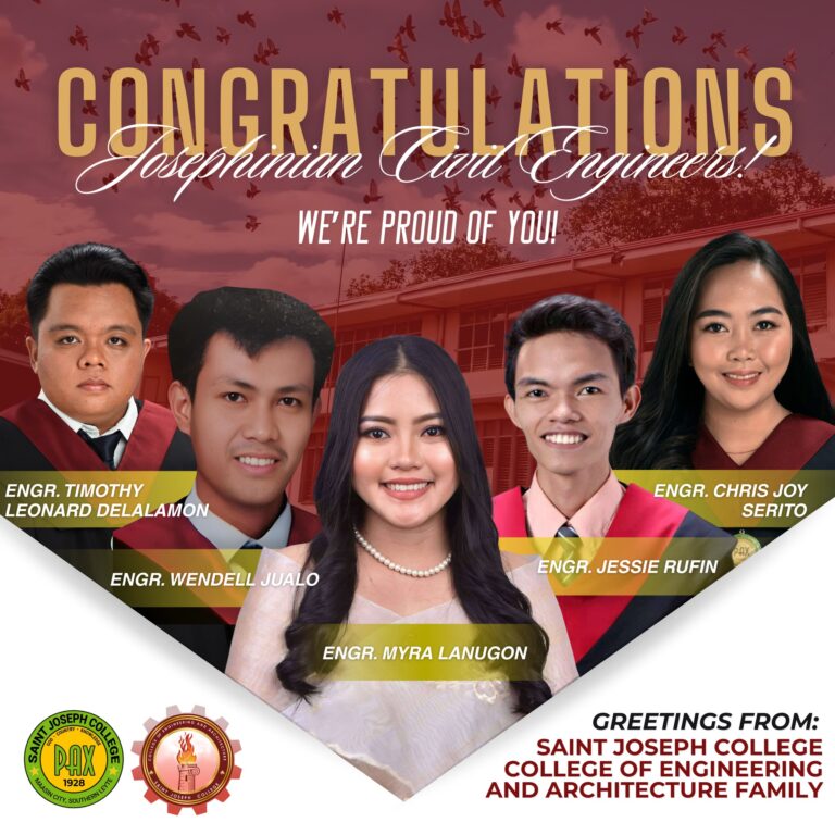 CONGRATULATIONS, NEW JOSEPHINIAN CIVIL ENGINEERS!