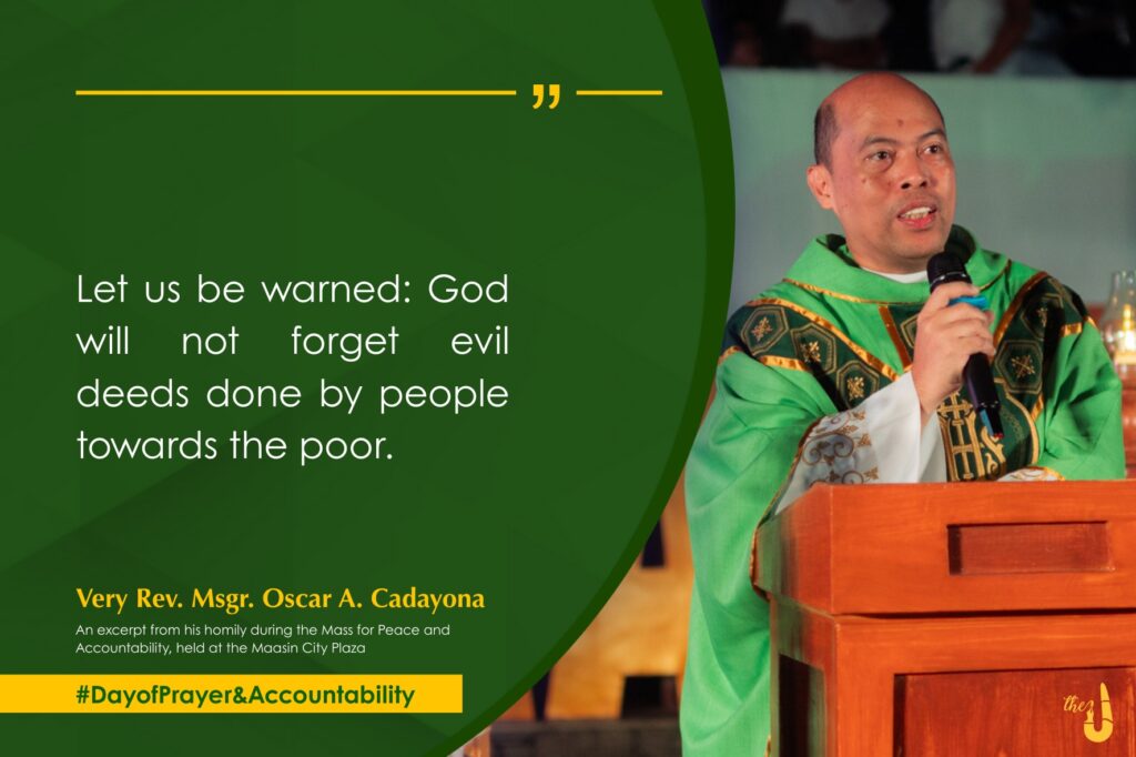 “Let us be warned: God will not forget evil deeds done by people towards the poor.”