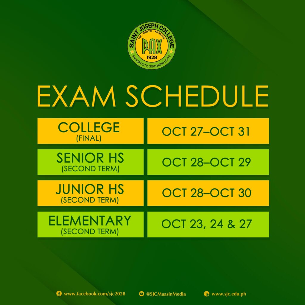 Exam Schedule