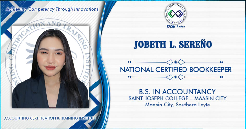 SJC Graduate Achieves National Certification in Bookkeeping