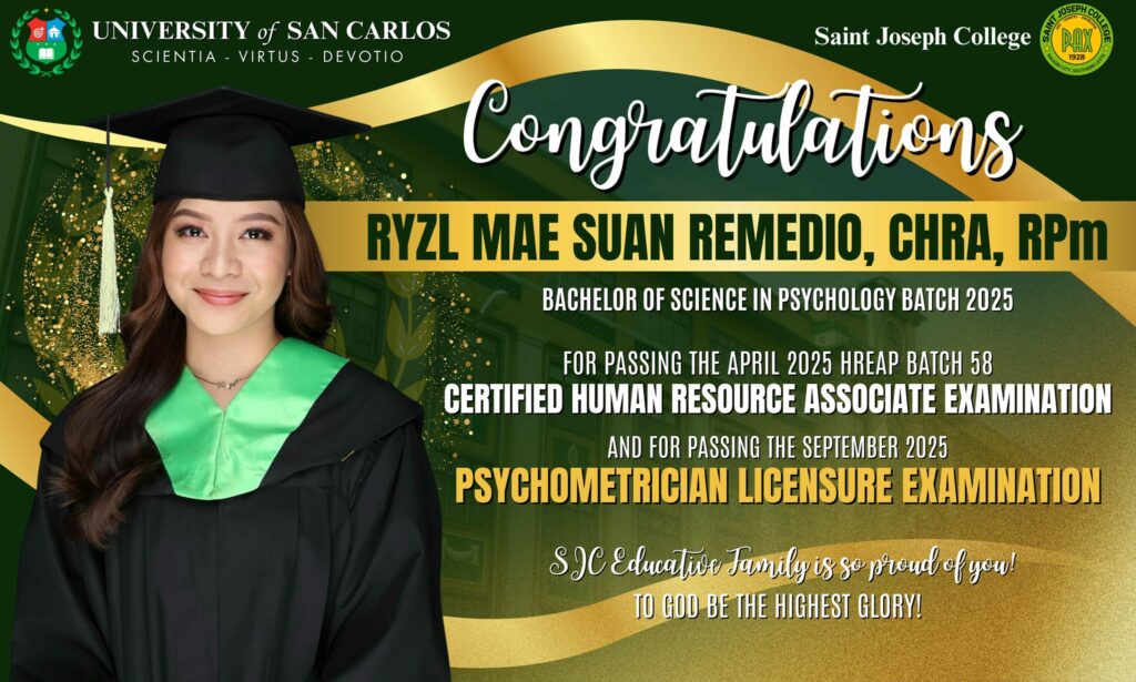 Congratulations, Ryzl Mae Suan Remedio, CHRA, RPm
