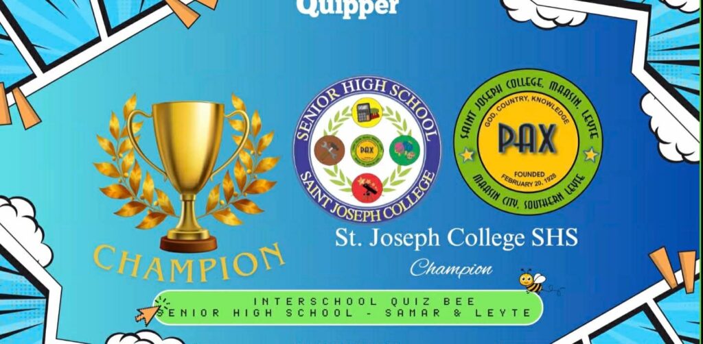 The Saint Joseph College – Senior High School Department proudly congratulates 𝐀𝐥𝐞𝐜𝐳𝐚 𝐉𝐨𝐲𝐜𝐞 𝐌𝐞𝐣𝐚𝐫𝐞𝐬 and 𝐉𝐨𝐬𝐡 𝐍𝐚𝐭𝐡𝐚𝐧 𝐉𝐮𝐝𝐢𝐥𝐥𝐚 for their outstanding victory in the 𝐐𝐮𝐢𝐩𝐩𝐞𝐫 𝐈𝐧𝐭𝐞𝐫𝐬𝐜𝐡𝐨𝐨𝐥 𝐐𝐮𝐢𝐳 𝐁𝐞𝐞 – 𝐒𝐇𝐒 𝐂𝐚𝐭𝐞𝐠𝐨𝐫𝐲 (𝐄𝐚𝐬𝐭𝐞𝐫𝐧 𝐕𝐢𝐬𝐚𝐲𝐚𝐬) held last January 20, 2026. Their dedication, teamwork, and academic excellence truly brought pride to the school.
