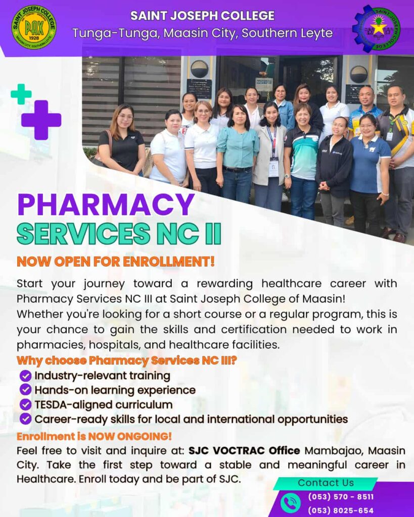 Saint Joseph College Vocational Training Center offers short-term courses. Get certified in just One Semester