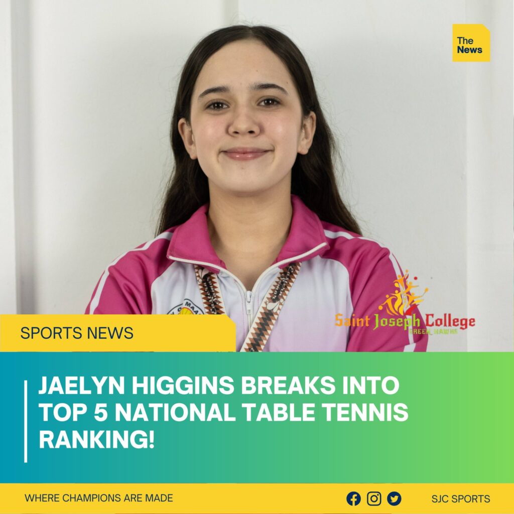 JAELYN HIGGINS BREAKS INTO TOP 5 NATIONAL TABLE TENNIS RANKINGS